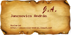 Jancsovics András névjegykártya